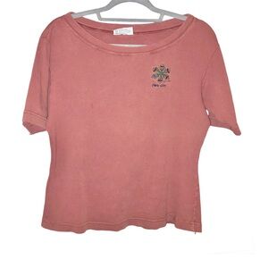 Sgt leisure‎ embroidered park city Utah snowflake Shirt burnt rust orange large